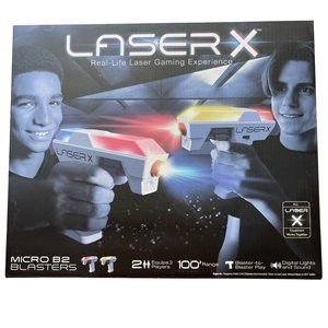 LaserX Micro B2 Blasters (2 Pack) Laser Tag Inside/Outside Running Super Fun NIB